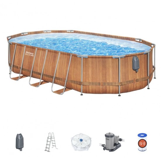 Piscina cu cadru otel Comfort Jet 610 x 366 x 122 cm cu accesorii Piscina cu cadru otel Comfort Jet 610 x 366 x 122 cm cu accesorii